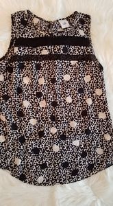 CAbi Black & White Tank Blouse